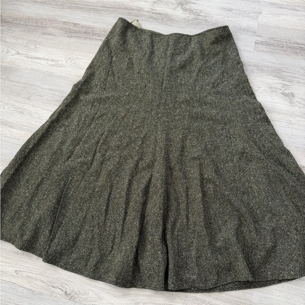 Jones New York Twedd Olive Green Full Skirt new without tags. Size 12